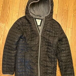 Boys Cat & Jack Black Quilted Barn Jacket Size XL